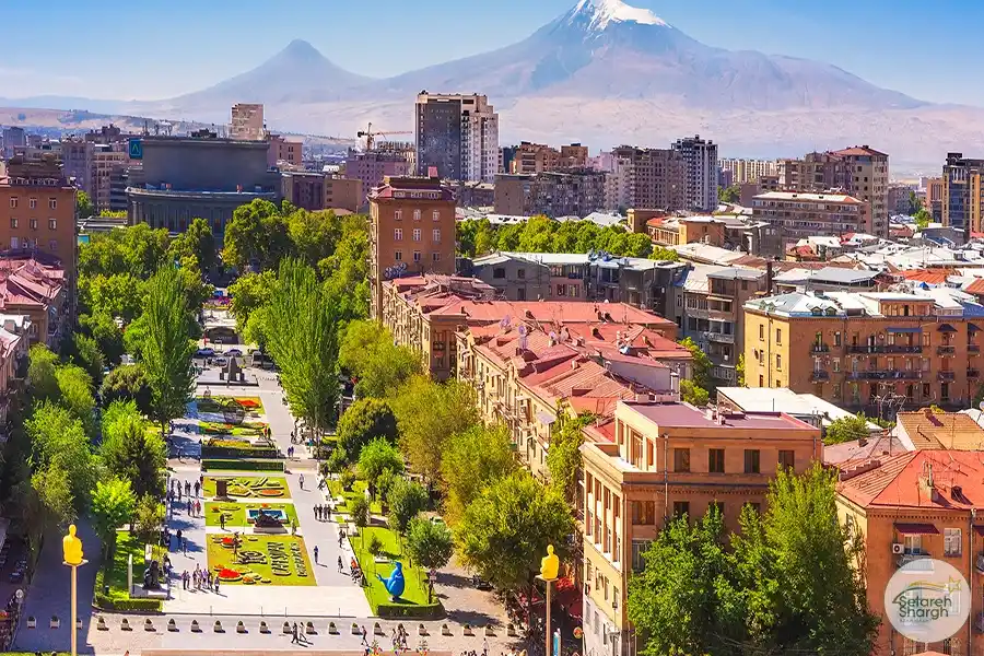 ارمنستان و جاذبه ای دیدنی آن 1 ایروان ارمنستان ، شهر صورتی